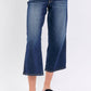 Judy Blue - Mid Rise Tummy Control Crop Wide Leg Jeans