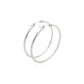 14k White Gold Polished Hoop Earrings (40 mm)