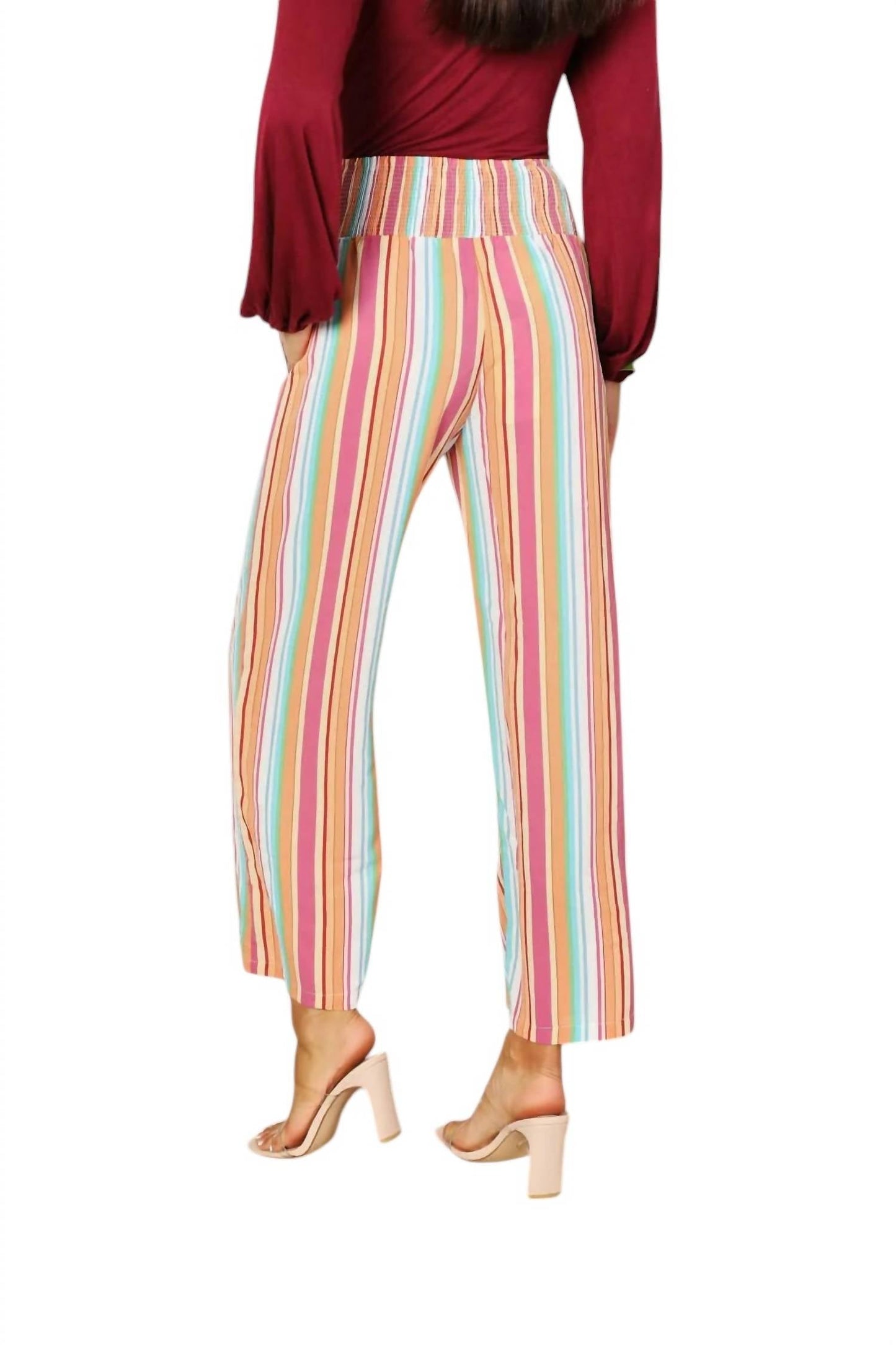Double Take - Chic Striped Pants With Pockets