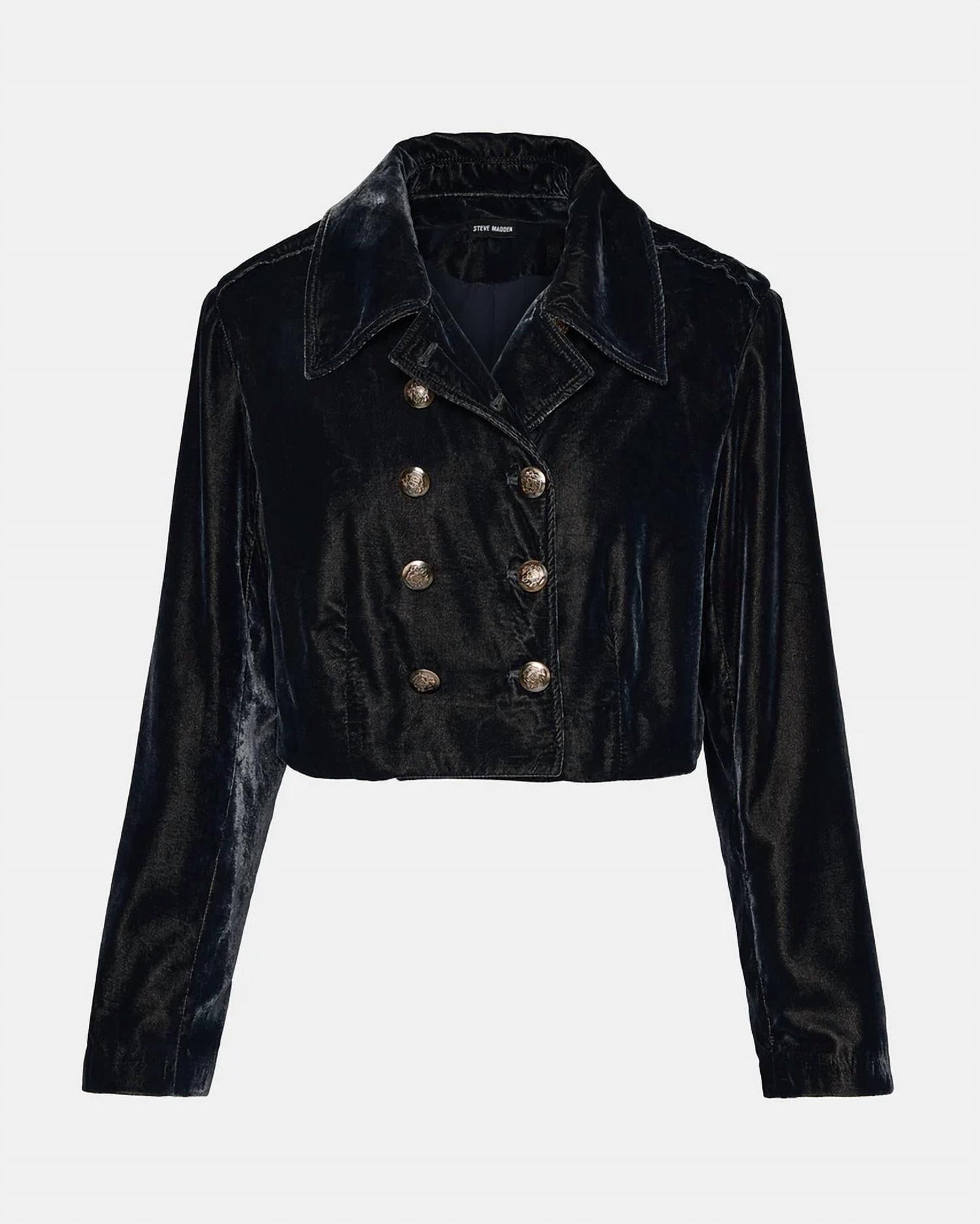 Steve Madden - Tonia Velvet Button Blazer