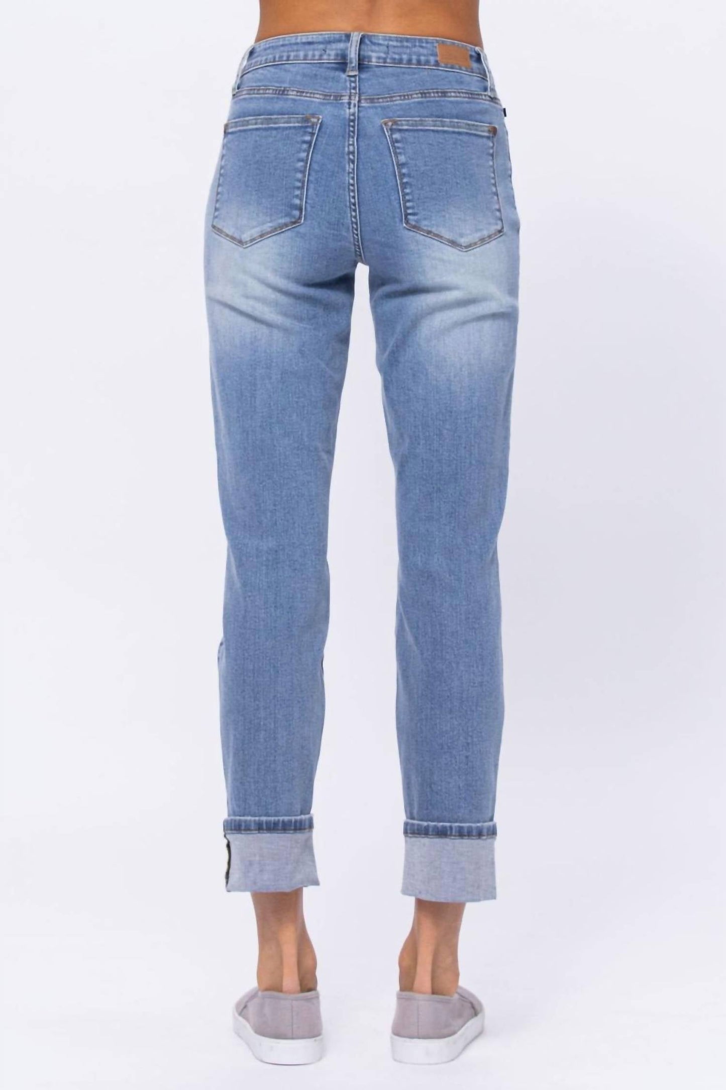 Judy Blue - Hi Waist Vintage Wash Boyfriend Jeans