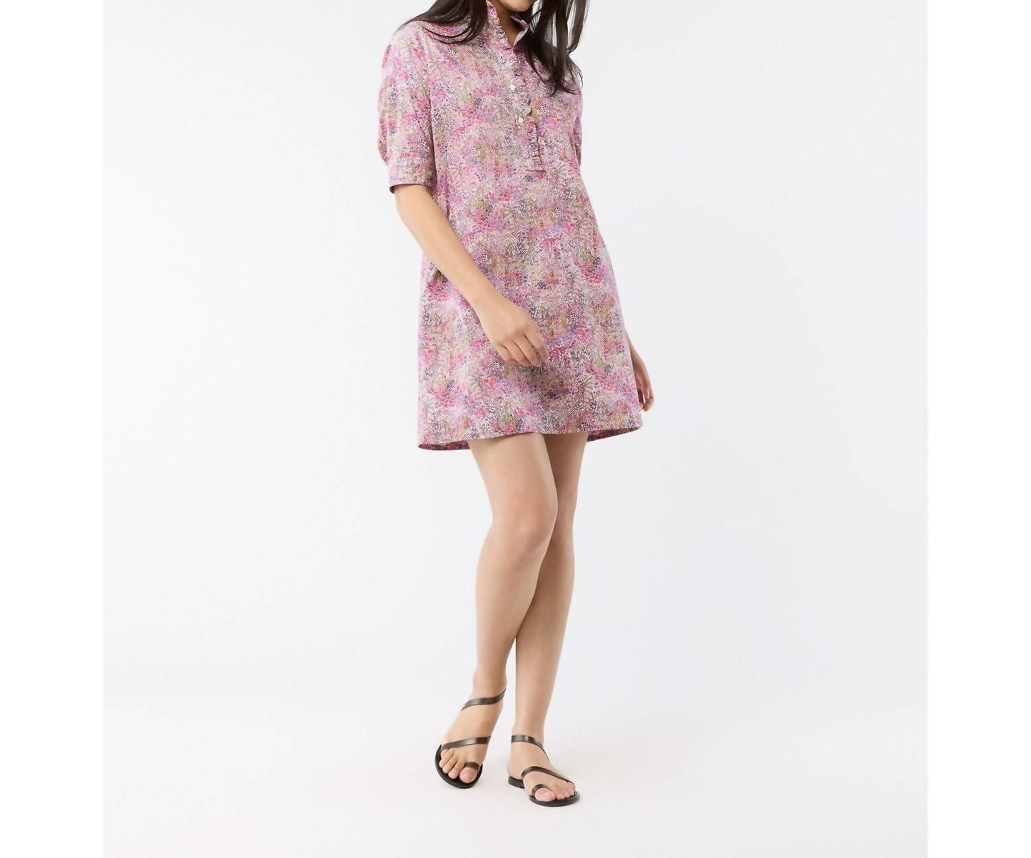 Ann Mashburn - Elbow Sleeve Frill Dress