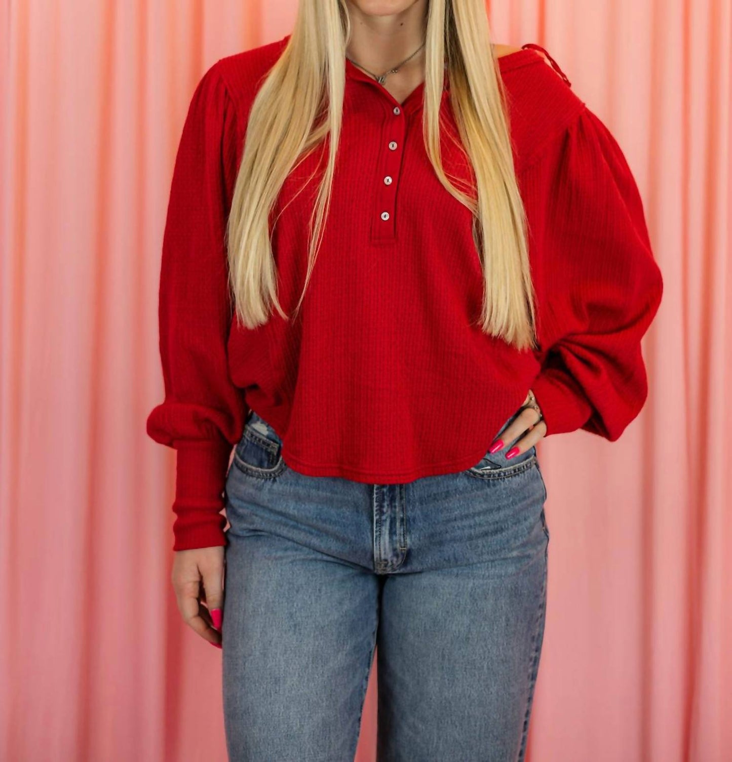 Free People - Quinn Knit Thermal Tee