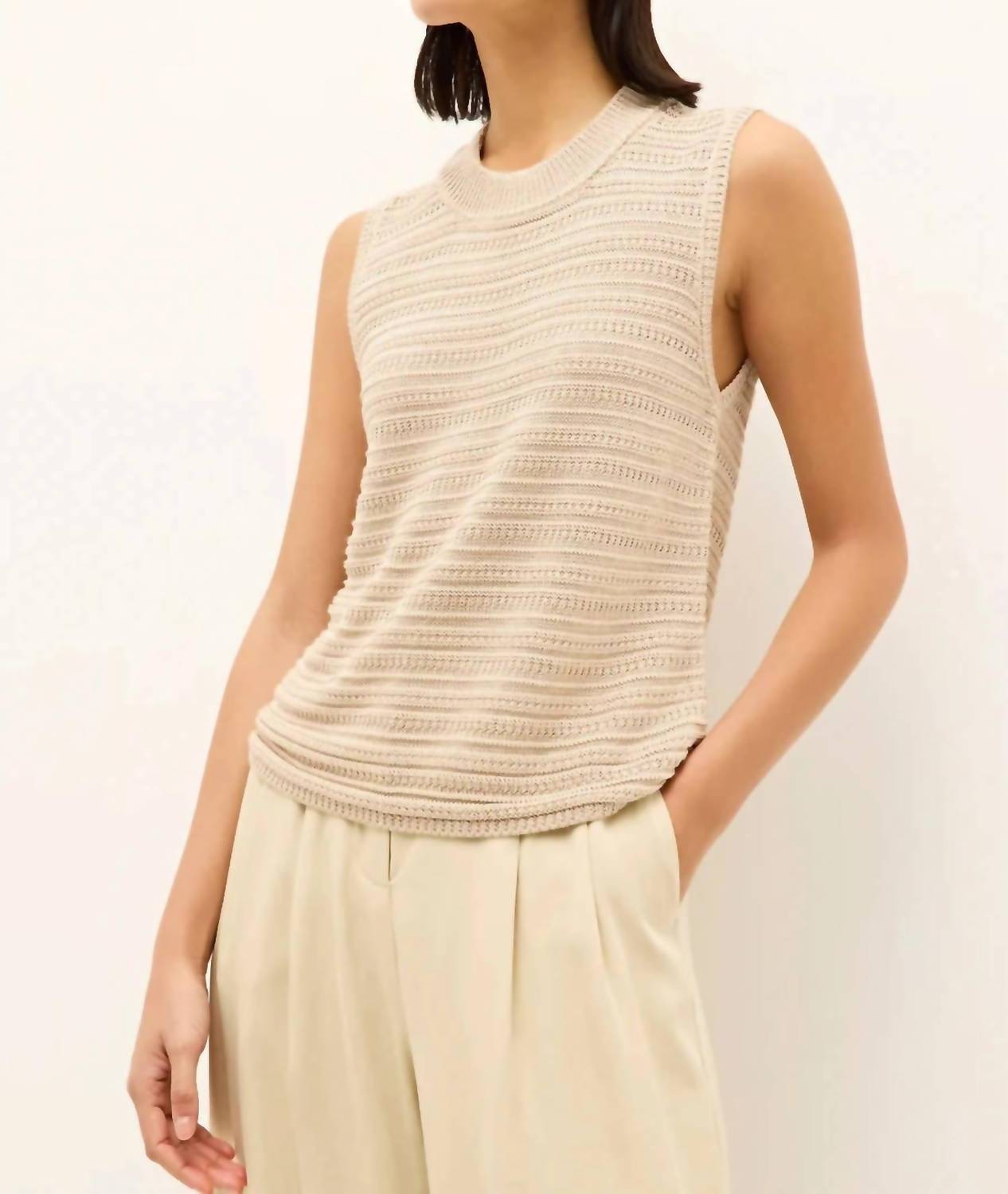 Marie Oliver - Nev Round Neck Sleeveless Top