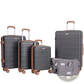 6 Piece Abs Hard Shell Spinner Luggage Set with Tsa Lock