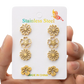6-piece Floral Stainless Steel Stud Earring Set