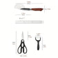 6 Piece Hammered Steel Kitchen Knife Set with Case