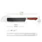 6 Piece Hammered Steel Kitchen Knife Set with Case