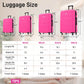 Hardshell Luggage Sets 6 Piece With 2 Bags,Carry On Suitcase With Handle Password Lock Double Spinner Wheels, Lightweight 16-20-24-28 Luggages