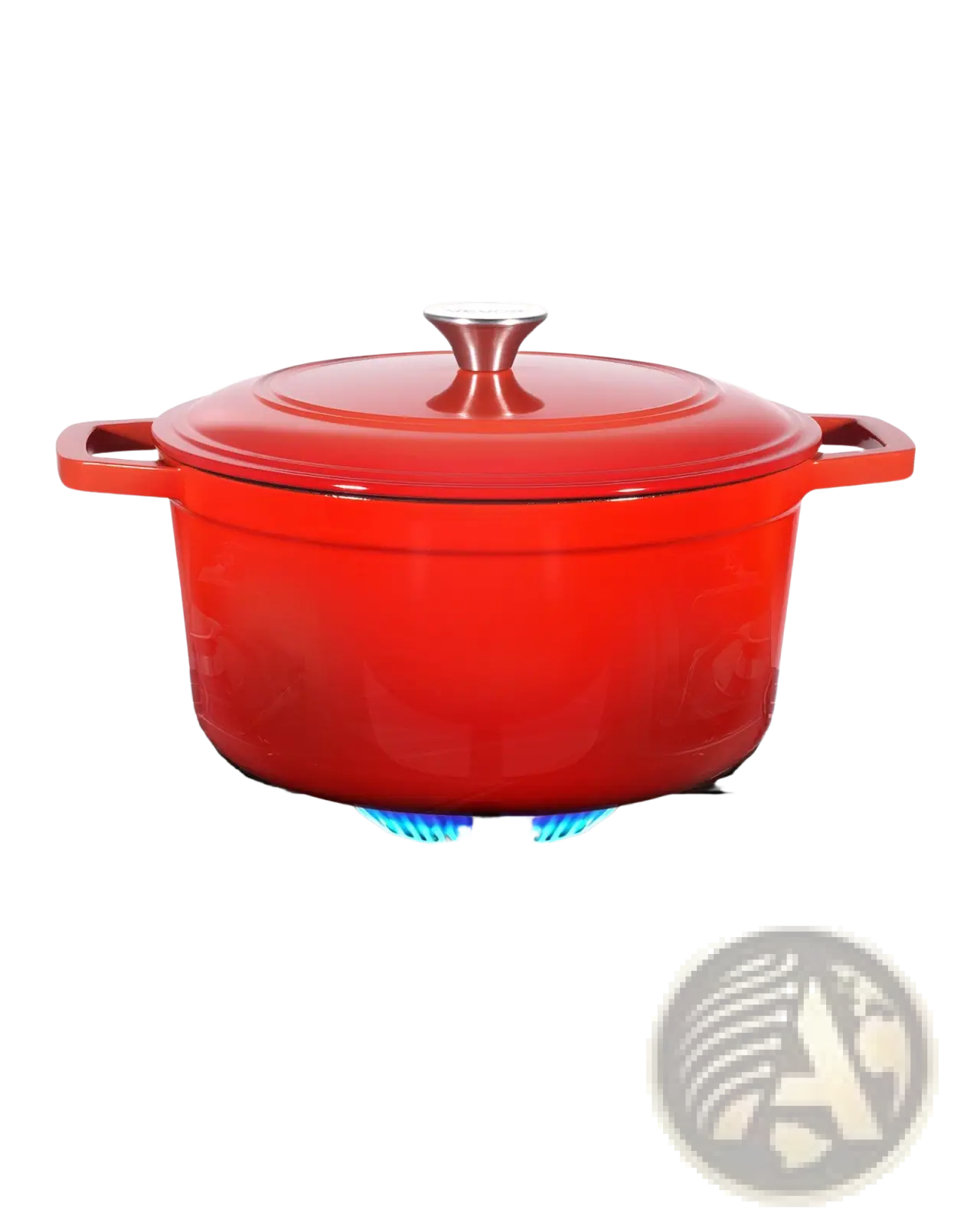 Enameled Cast Iron Dutch Oven Heavy-Duty Cookware With Lid Handles 6 Qt Red