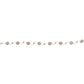 10K व्हाइट गोल्ड 4.0 कैरेट टी डब्ल्यू शैंपेन और व्हाइट डायमंड फ्लोरल क्लस्टर और स्टेशन लिंक ब्रेसलेट (एच-आई कलर, एसआई2-आई1 क्लैरिटी) - 7 इंच