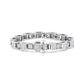 14K White Gold 5.0 Cttw Princess Cut Diamond Invisible Set Alternating Size D Shaped Links Tennis Bracelet (H-I Color, SI2-I1 Clarity) - 7â€