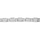14K White Gold 5.0 Cttw Princess Cut Diamond Invisible Set Alternating Size D Shaped Links Tennis Bracelet (H-I Color, SI2-I1 Clarity) - 7â€