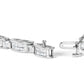 14K White Gold 2.0 Cttw Baguette and Princess-Cut Diamond Tennis Bracelet (H-I Color, SI1-SI2 Clarity) - 7"