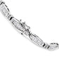 14K White Gold 2.0 Cttw Princess and Round Diamond Bar and Link Bracelet (I-J Color, I1-I2 Clarity) - 7.25" Inches