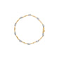 10K White and Yellow Gold 1.00 Cttw Diamond Oval Shaped Cluster Link  Bracelet (I-J Color, SI2-I1 Clarity) - 7" Inches