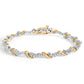 10K Yellow and White Gold 2.00 Cttw Diamond "S" Link 7" Bracelet (H-I Color, I2-I3 Clarity)