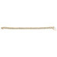 14K Yellow Gold Plated .925 Sterling Silver 1/2 Cttw Round Miracle-Set Diamond S-Curve Tennis Bracelet (I-J Color, I3 Clarity) - 7"