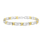 10k Yellow Gold Plated Sterling Silver 1/4 cttw Diamond Infinity and X Link Bracelet (I-J Clarity, I2-I3 Color) - Size 7.25"