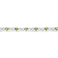 .925 Sterling Silver 1.00 Cttw Diamond and 4.00mm Lab Created Green Heart-Shaped Peridot Infinity Link Bracelet (I-J Color, I2-I3 Clarity) - 7.25"