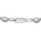 .925 Sterling Silver Prong Set Diamond Accent Curved Spiral Link Bracelet (I-J Color, I3 Clarity) - 7.25"