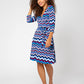 Leota Women's Perfect Wrap In Chevron Purple Potion Dress Blue