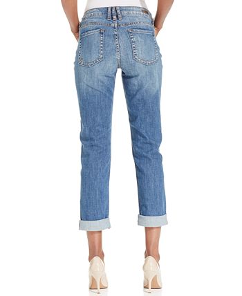 Kut From The Kloth Women's Catherine Boyfriend Cuffed Jeans Blue Size 12