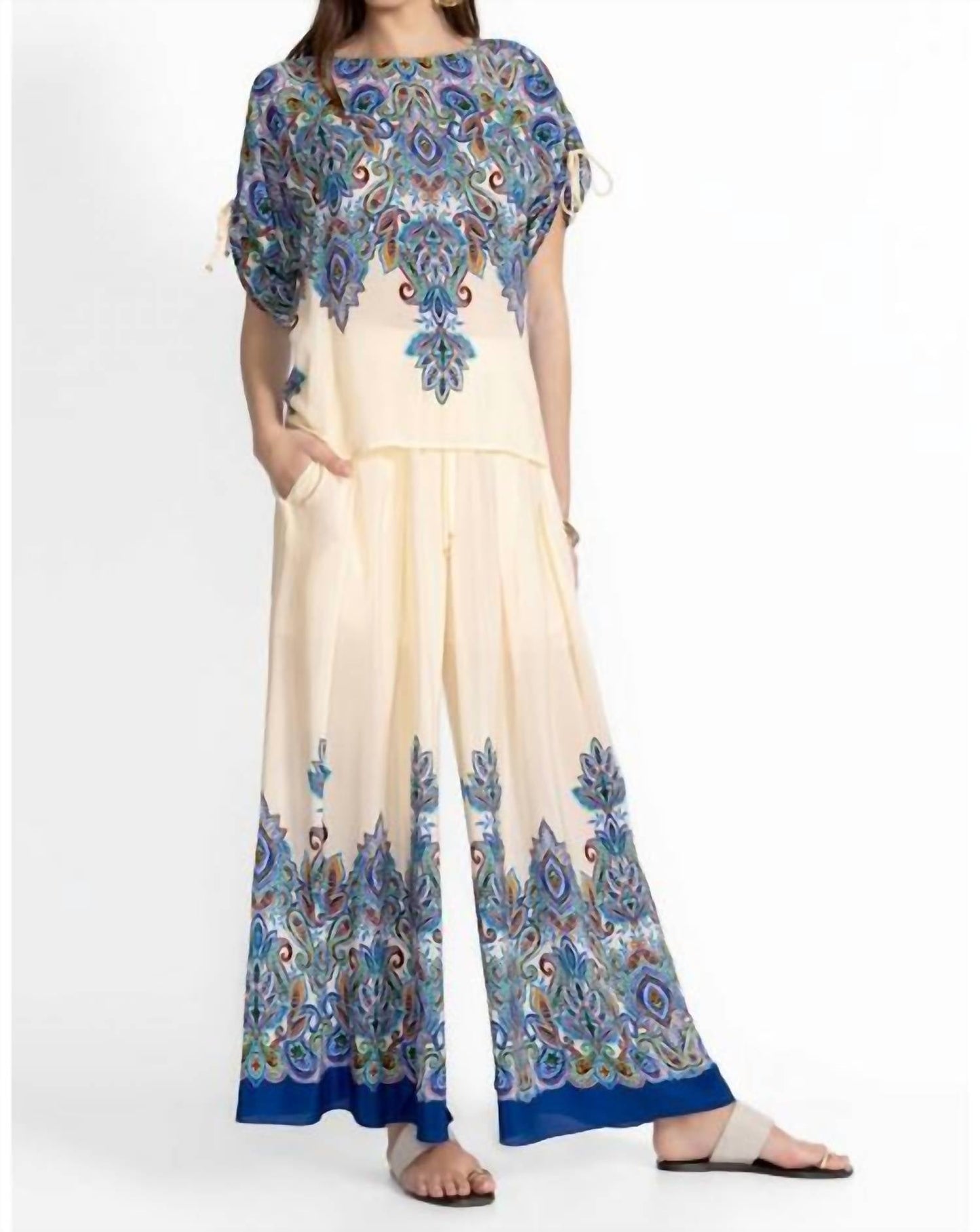 Johnny Was - PLEATED WIDE LEG PANT