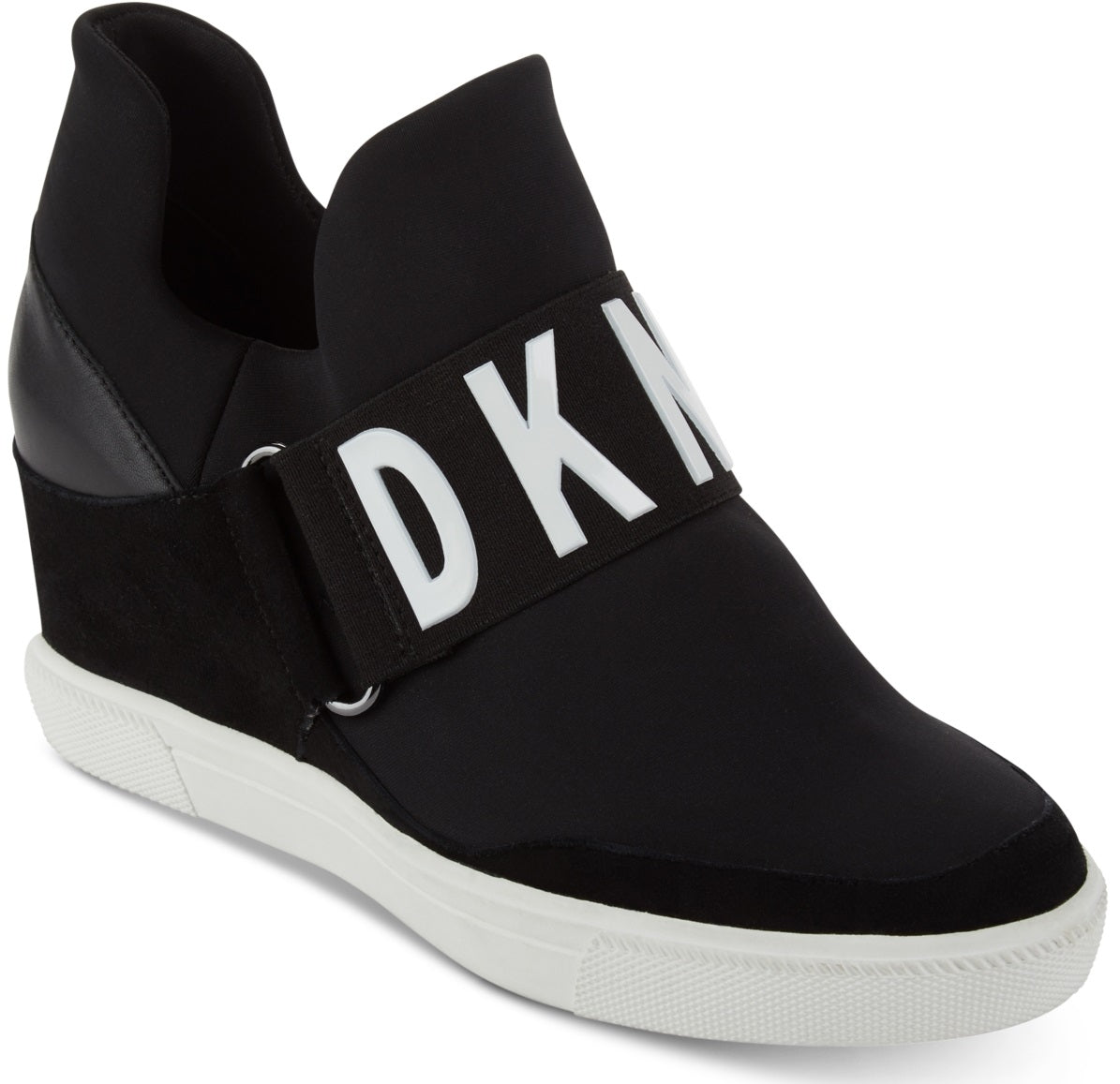 DKNY Women's Cosmos Wedge Sneaker Black Size 9