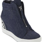 DKNY Women's Connie Wedge Sneakers Blue Size 6