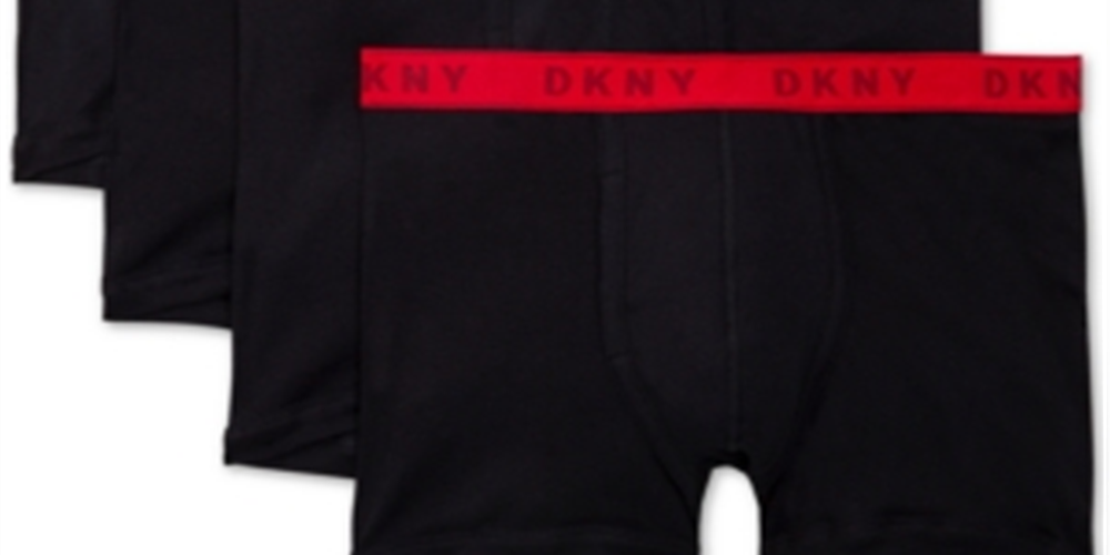 DKNY Men's 4 Pk Cotton Boxer Briefs Gray Size Small