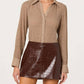 Astr - Laurel Diamond Print Long Sleeve Top