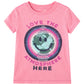 Peek Kids Protect Ozone Graphic Tee Pink - Size 6-7