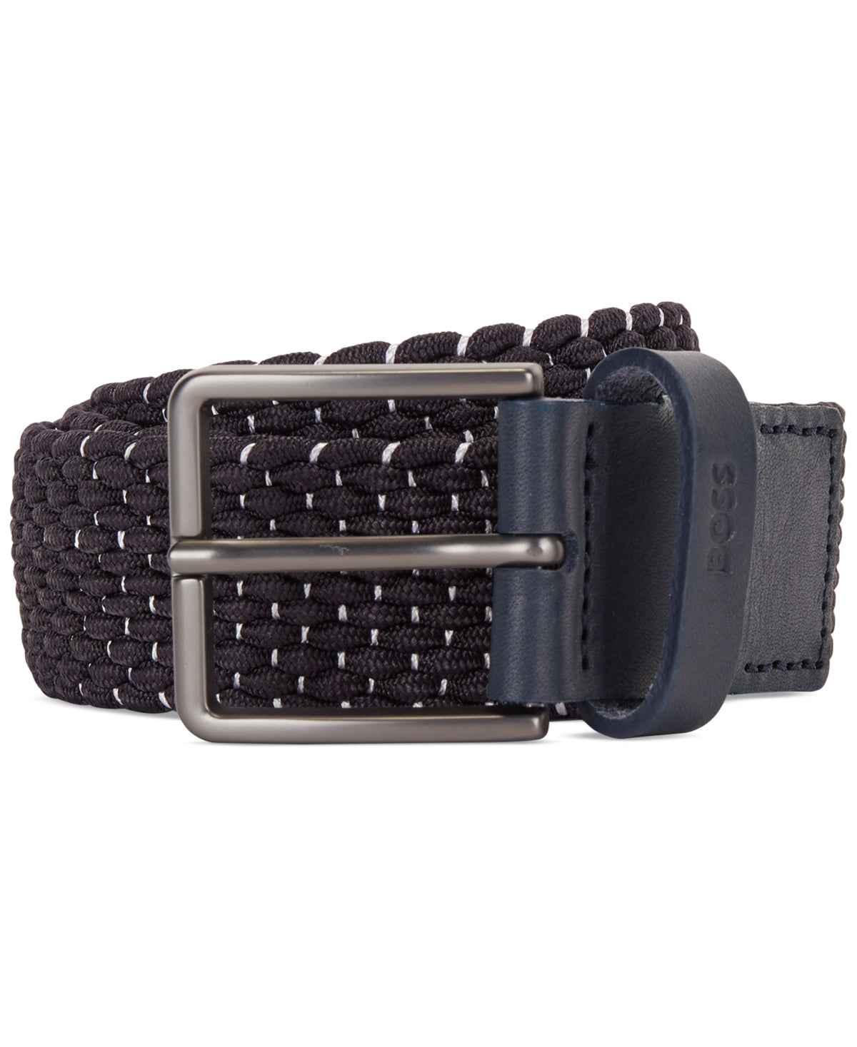 Hugo Boss Men's Woven Belt Blue Size 40