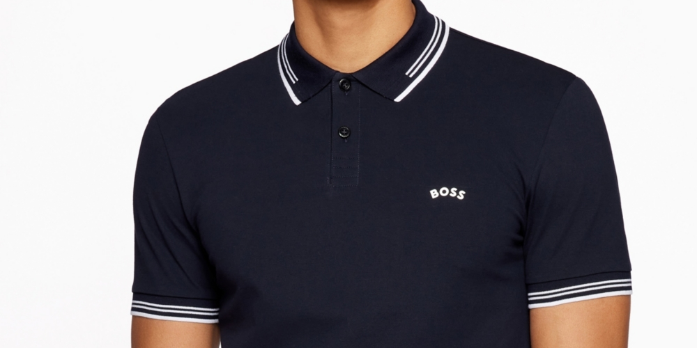 Hugo Boss Men's Slim Fit Polo Shirt Blue Size Large