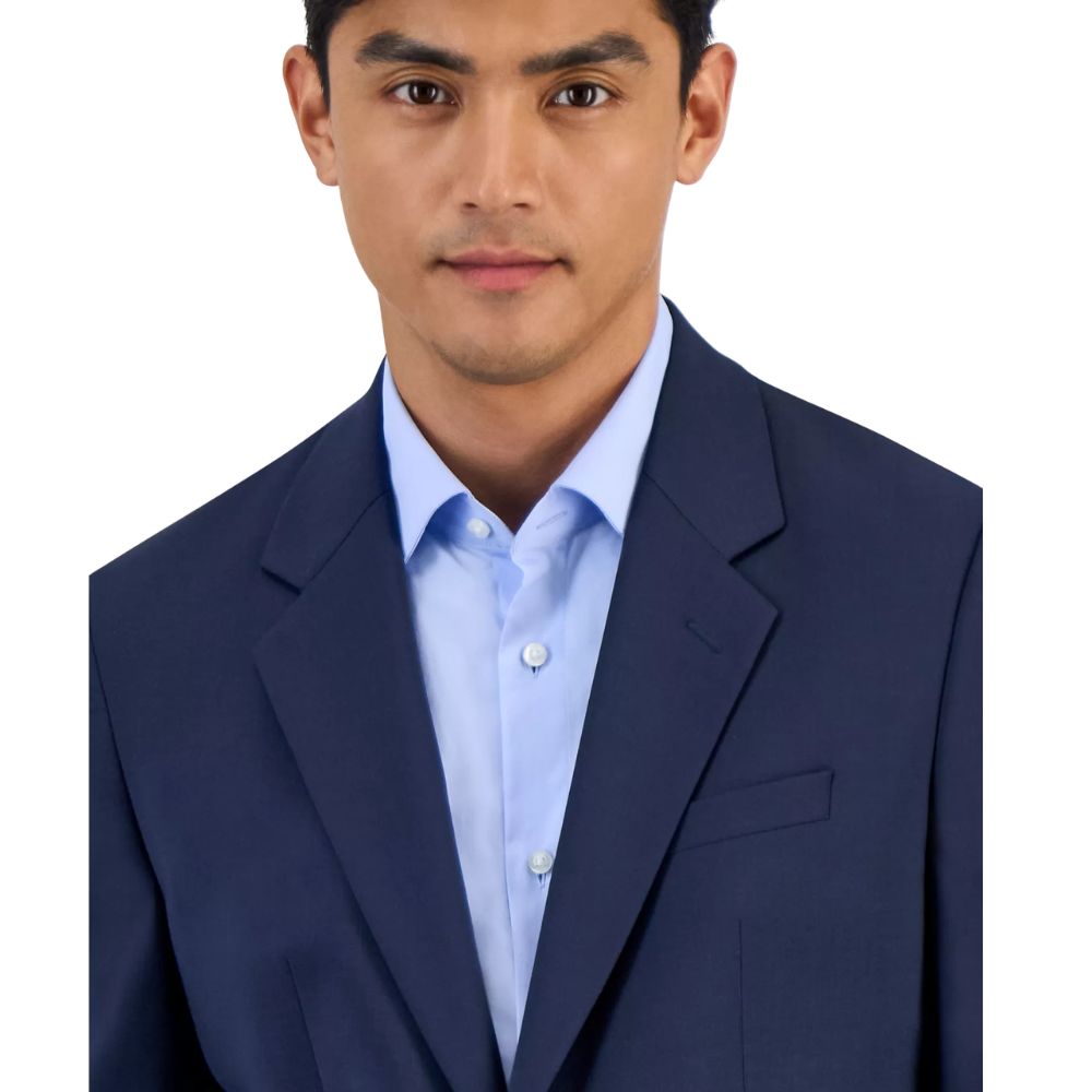 BOSS Men's Slim Fit Virgin Wool Suit - Navy