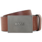 Hugo Boss Men's Icon Leather Belt Brown Size 42