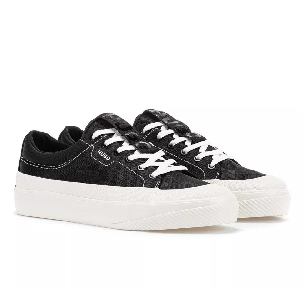 Hugo Boss Men's Dyer Tenn Nybm 10221 Lace Up Low Top Sneakers Black Size 8