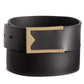 Hugo Boss Men's Designer Buckle Italian Leather Dress Belt Black Size Regular