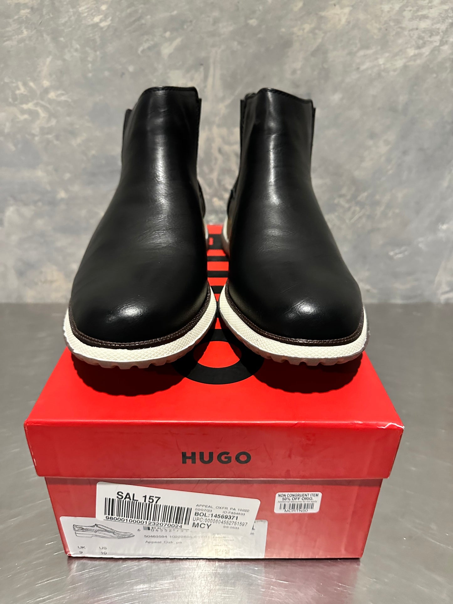 New York And Company Men's Parker Chelsea Boots Black Size 10