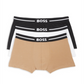 BOSS Men's Pack Of 3 Bold Stretch Cotton Boxer Trunks Assorted Size S