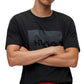 Hugo Boss Men's Dulive 222 Box Logo Print T-Shirt Black Size Medium