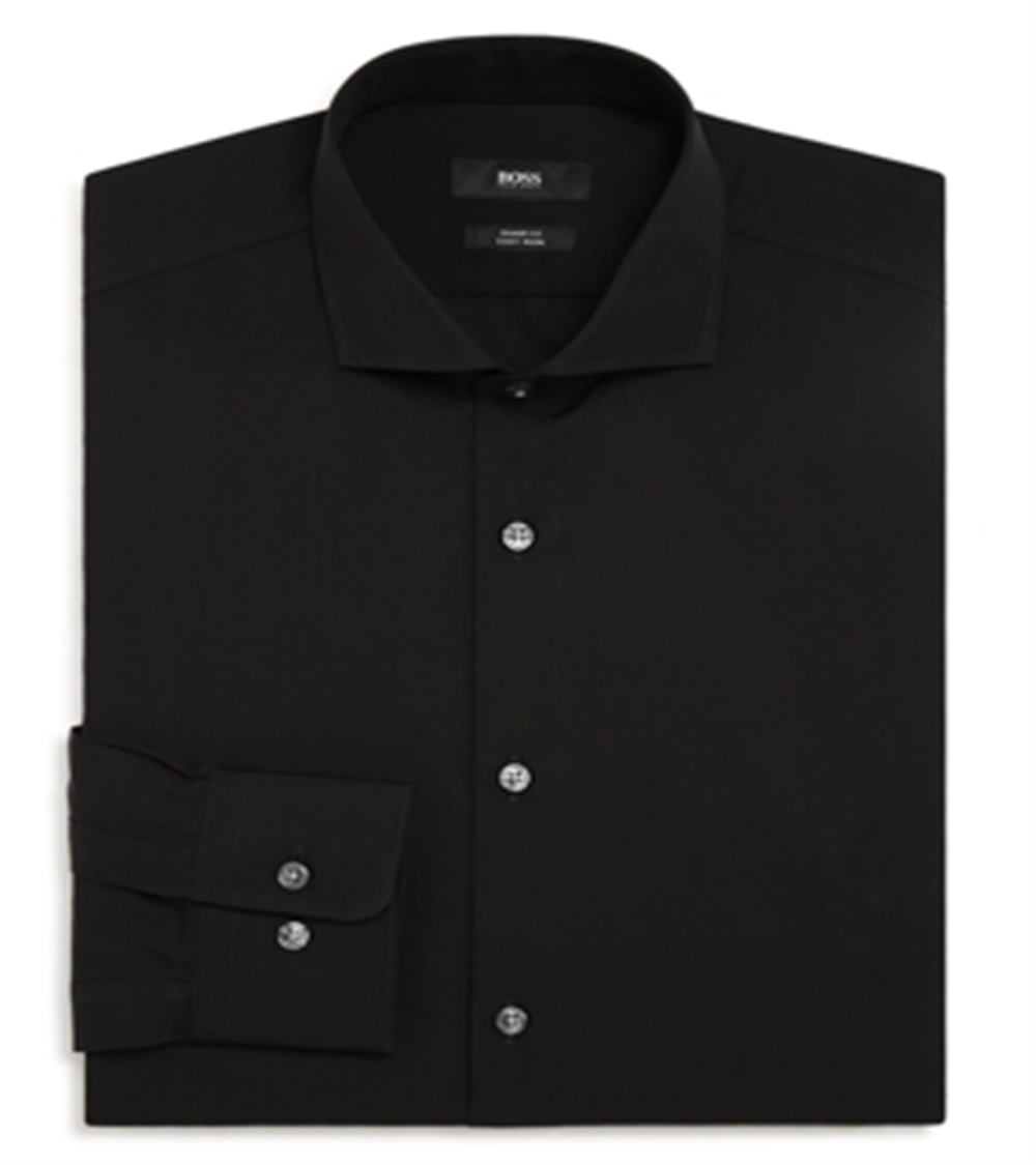 Hugo Boss Men's Mark Sharp Fit Dress Shirt Black Size M