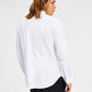 Hugo Boss Men's Slim Fit Tonal Embroidered Logo Button Down Shirt White Size Medium