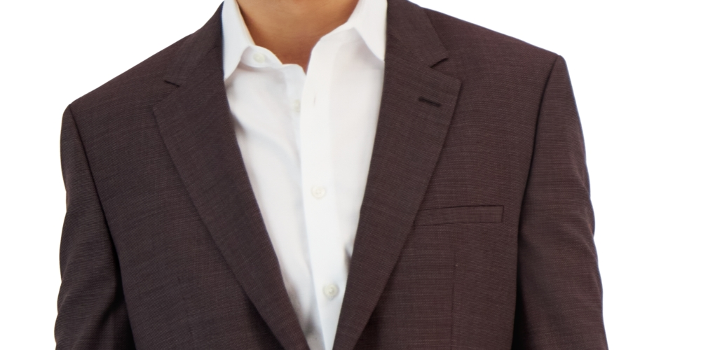 Hugo Boss Men's Modern Fit Super Flex Suit Jacket Red Size 42
