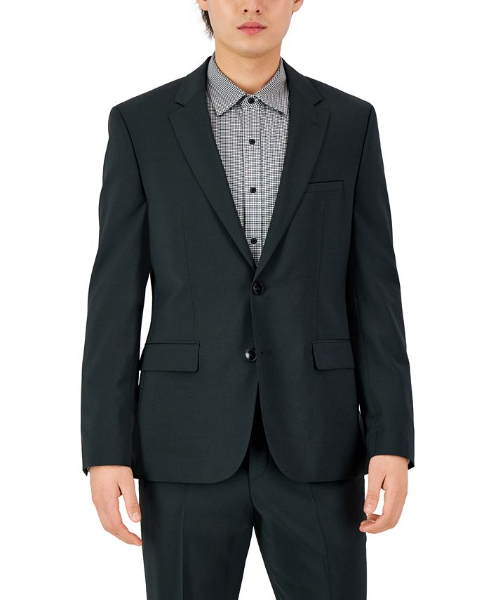 Hugo Boss Men's Modern Fit Super Flex Suit Jacket Green Size 38