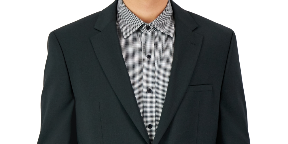 Hugo Boss Men's Modern Fit Super Flex Suit Jacket Green Size 38