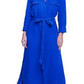 L'Agence Cameron Belted Shirt Dress Blue Size M