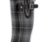 Western Chief Women's Highland Plaid Rain Boot Gray Size 6 M