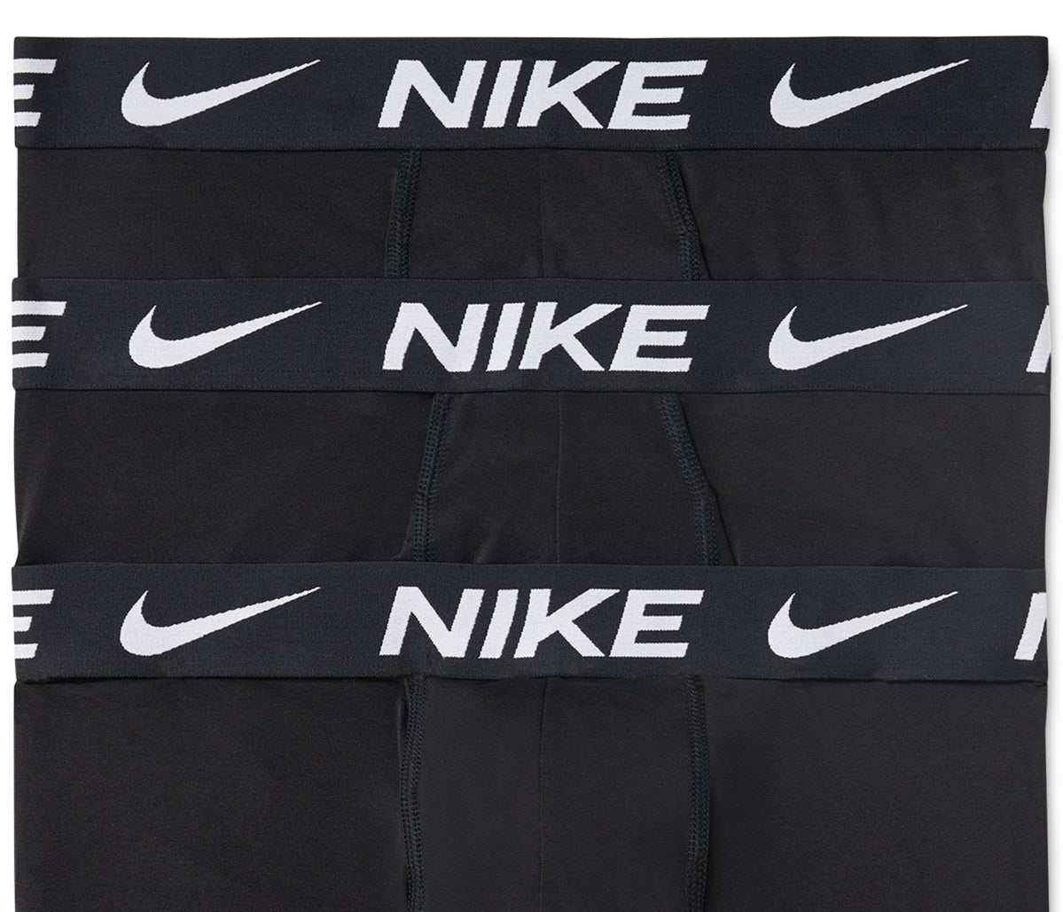 Nike Men's 3 Pack Dri Fit Essential Micro Trunks Black Size Medium